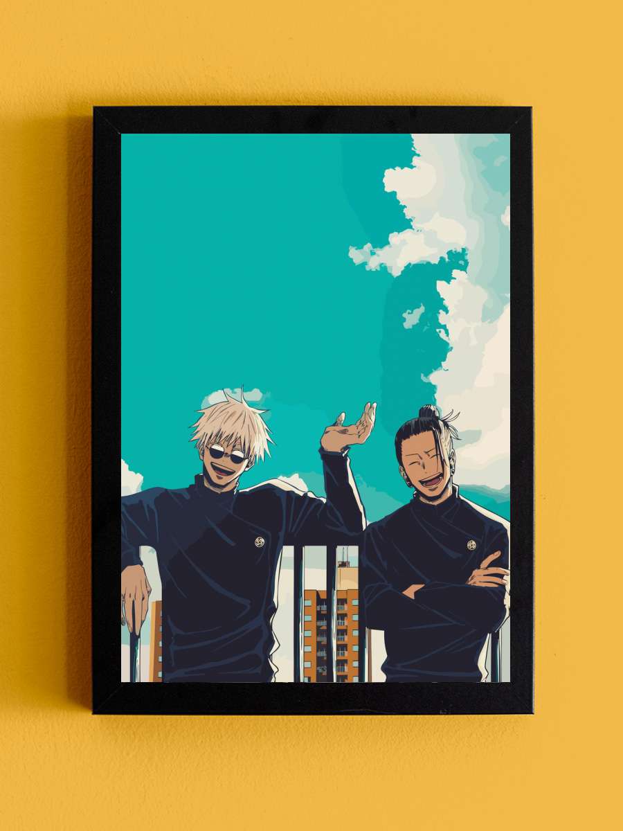 Jujutsu Kaisen gojo Anime Tablo Siyah Çerçeveli Yüksek Kalite Anime Duvar Poster Tablo - En İyi Fiyatlarla