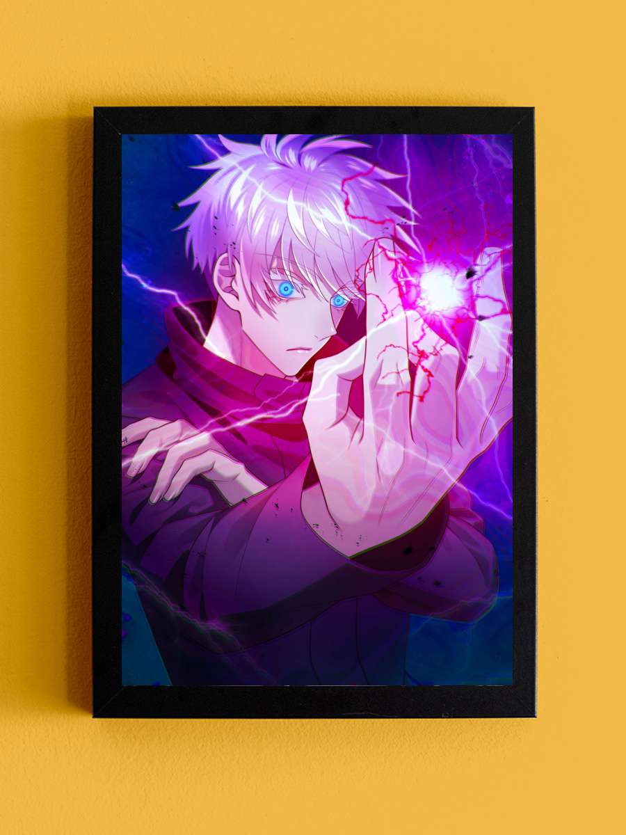 Jujutsu Kaisen Gojo Anime Tablo Siyah Çerçeveli Yüksek Kalite Anime Duvar Poster Tablo - En İyi Fiyatlarla
