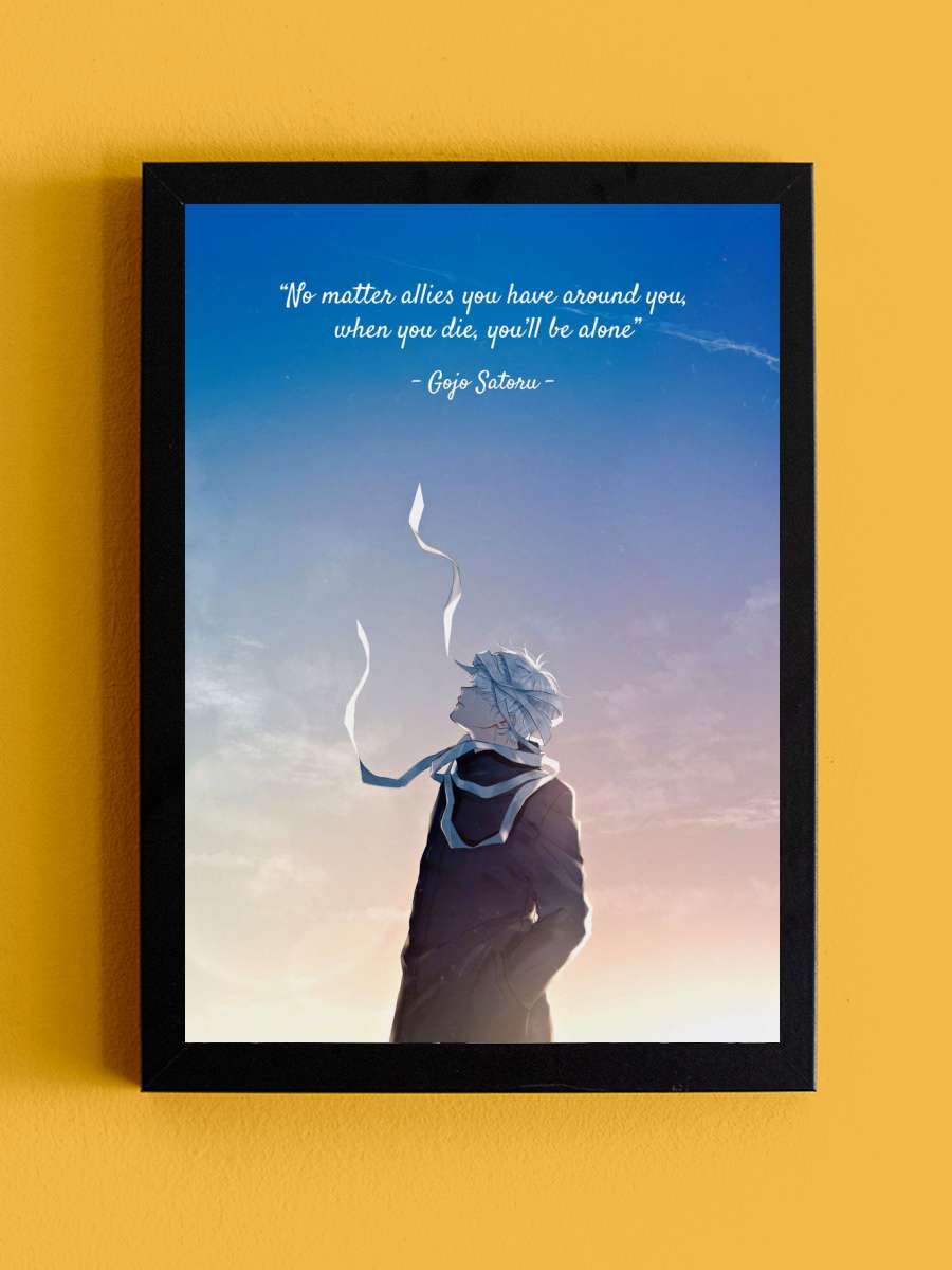 Jujutsu Kaisen Gojo Anime Tablo Siyah Çerçeveli Yüksek Kalite Anime Duvar Poster Tablo - En İyi Fiyatlarla