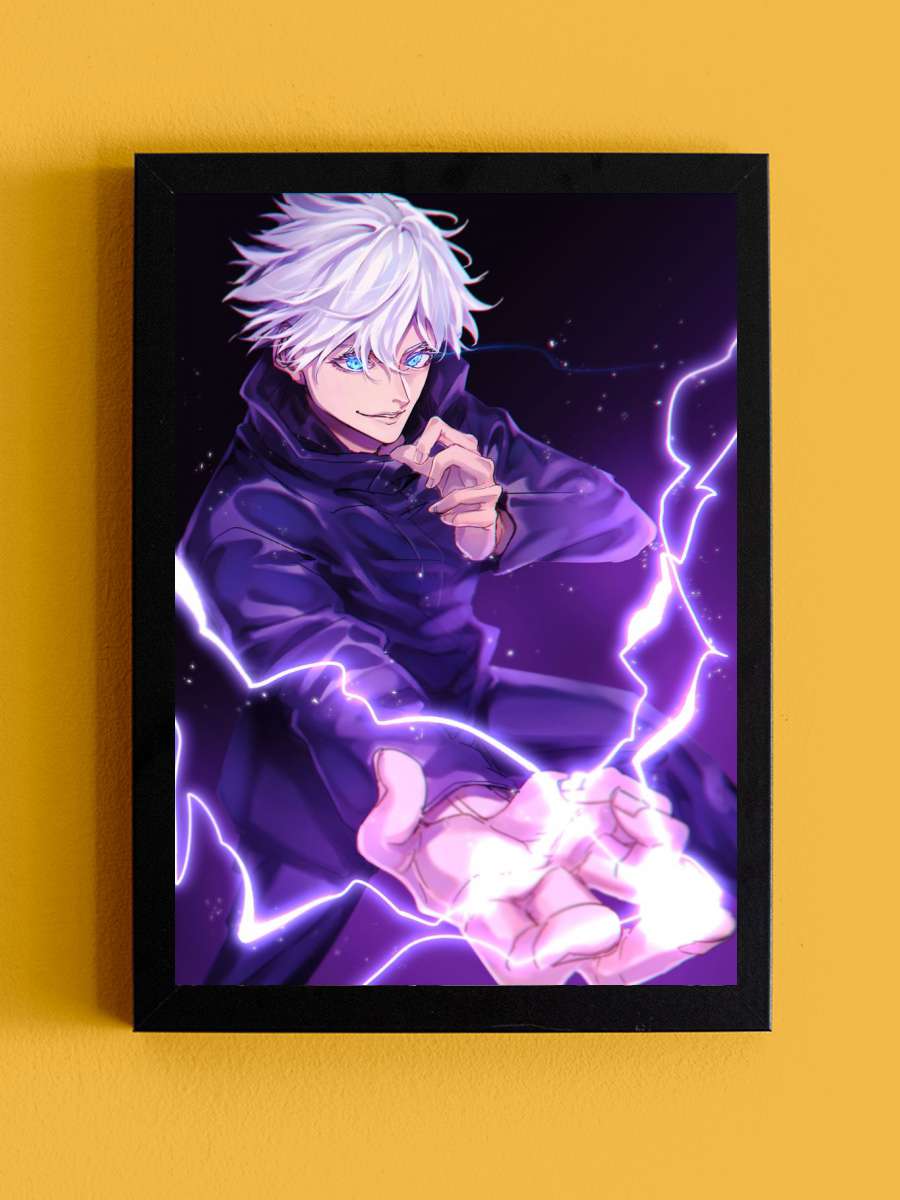 Jujutsu Kaisen Gojo Anime Tablo Siyah Çerçeveli Yüksek Kalite Anime Duvar Poster Tablo - En İyi Fiyatlarla