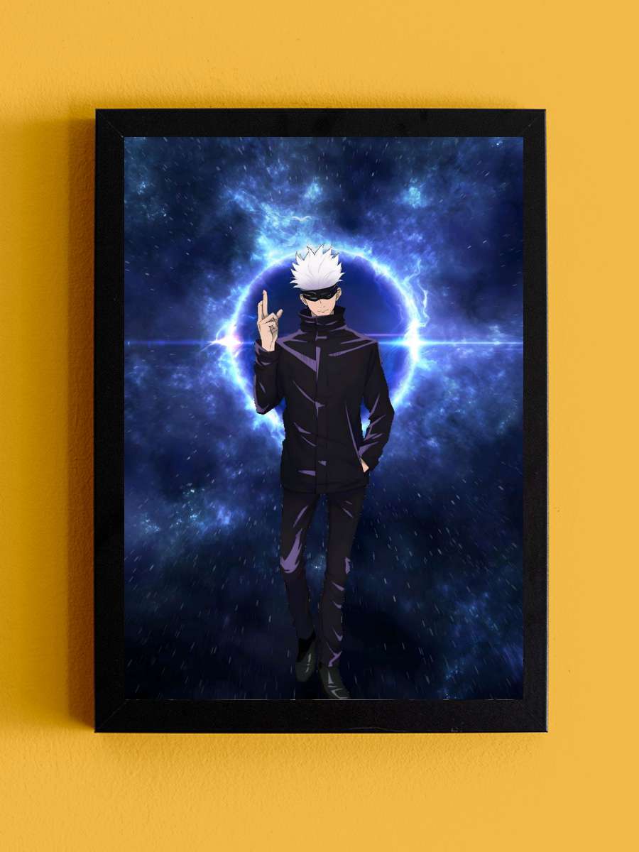 Jujutsu Kaisen gojo satoru Anime Tablo Siyah Çerçeveli Yüksek Kalite Anime Duvar Poster Tablo - En İyi Fiyatlarla