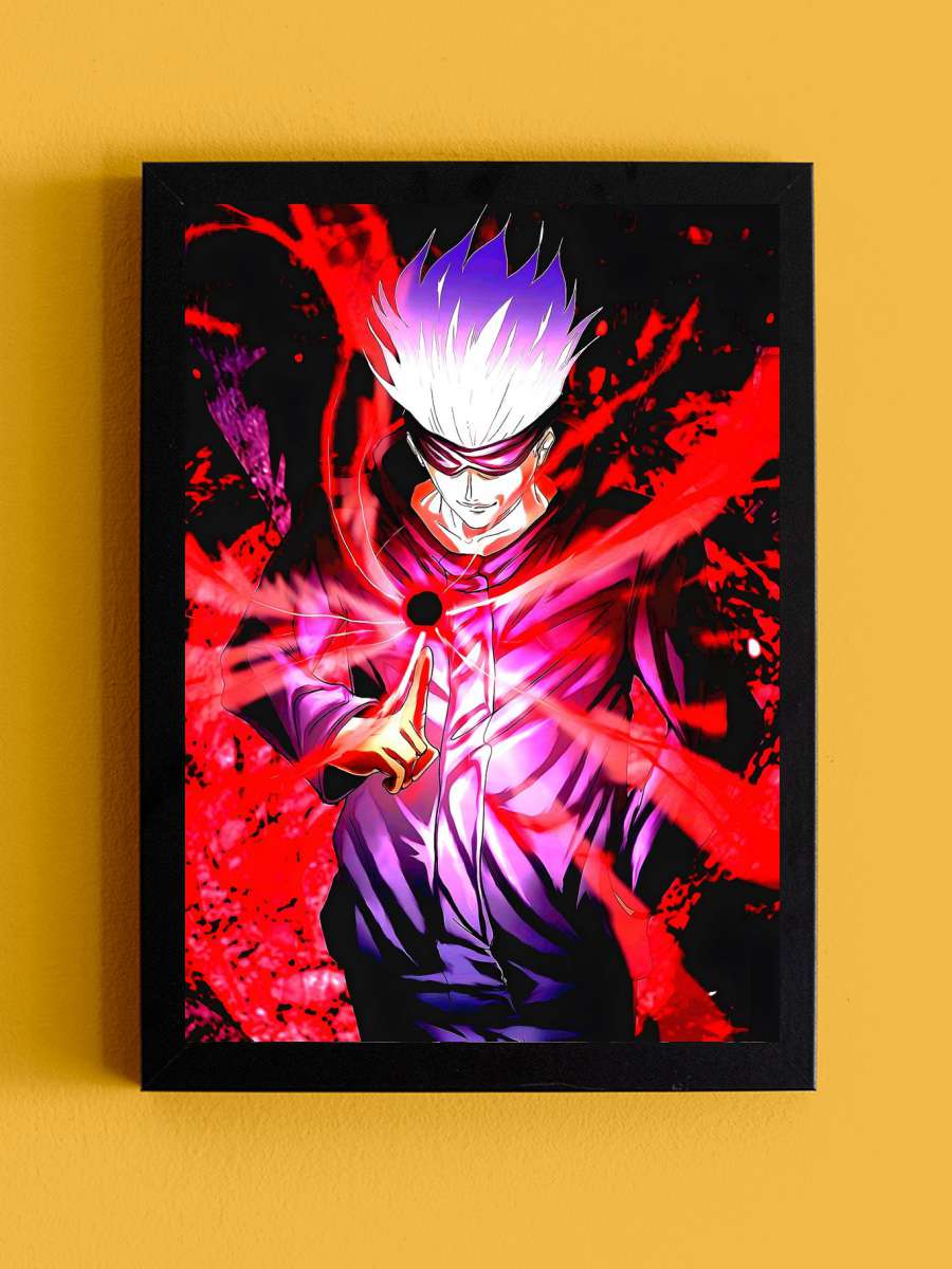 Jujutsu Kaisen gojo satoru Anime Tablo Siyah Çerçeveli Yüksek Kalite Anime Duvar Poster Tablo - En İyi Fiyatlarla