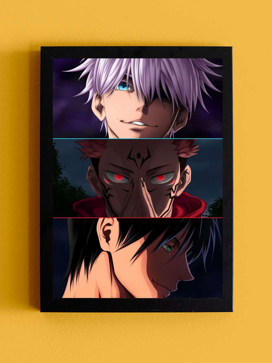 Jujutsu Kaisen Gojo Toji Anime Tablo Siyah Çerçeveli Yüksek Kalite Anime Duvar Poster Tablo - En İyi Fiyatlarla