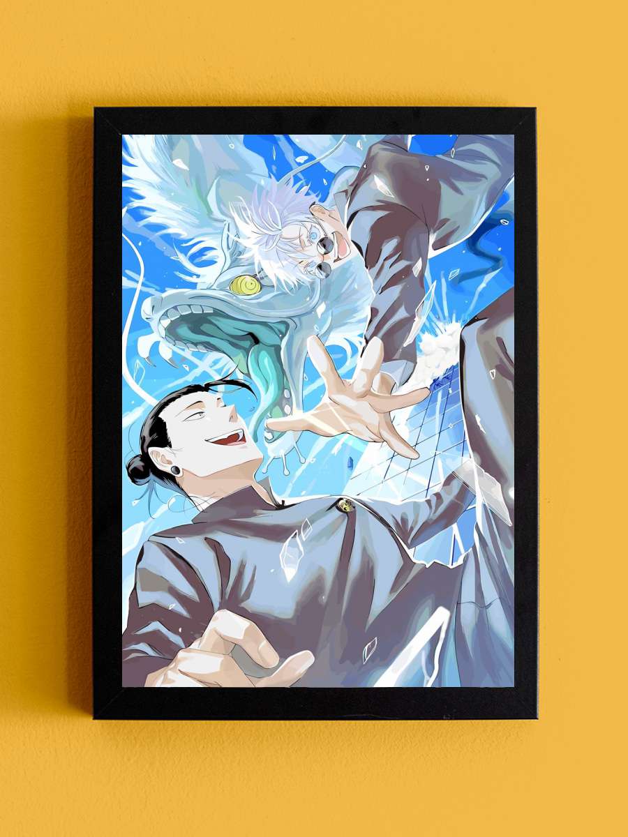 Jujutsu Kaisen gojo x geto Anime Tablo Siyah Çerçeveli Yüksek Kalite Anime Duvar Poster Tablo - En İyi Fiyatlarla