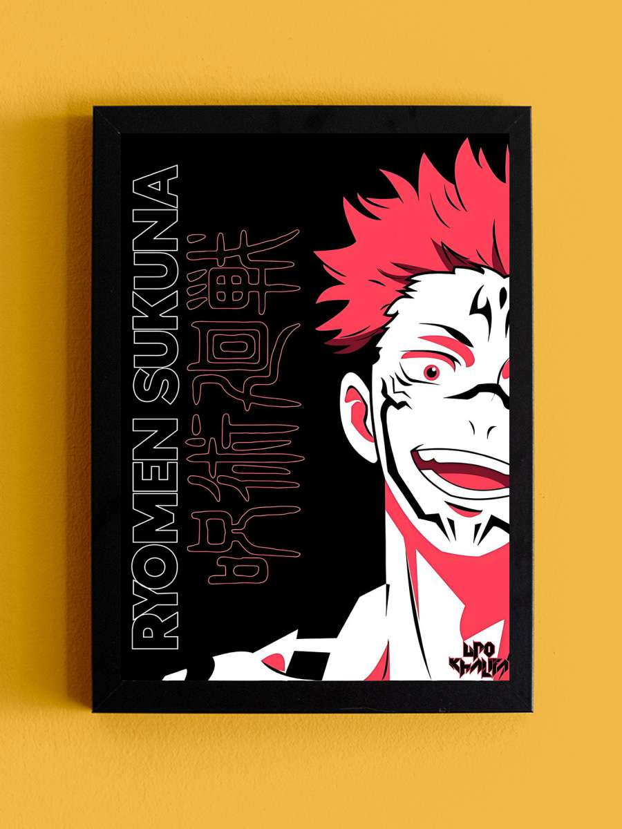 Jujutsu kaisen itadori Anime Tablo Siyah Çerçeveli Yüksek Kalite Anime Duvar Poster Tablo - En İyi Fiyatlarla