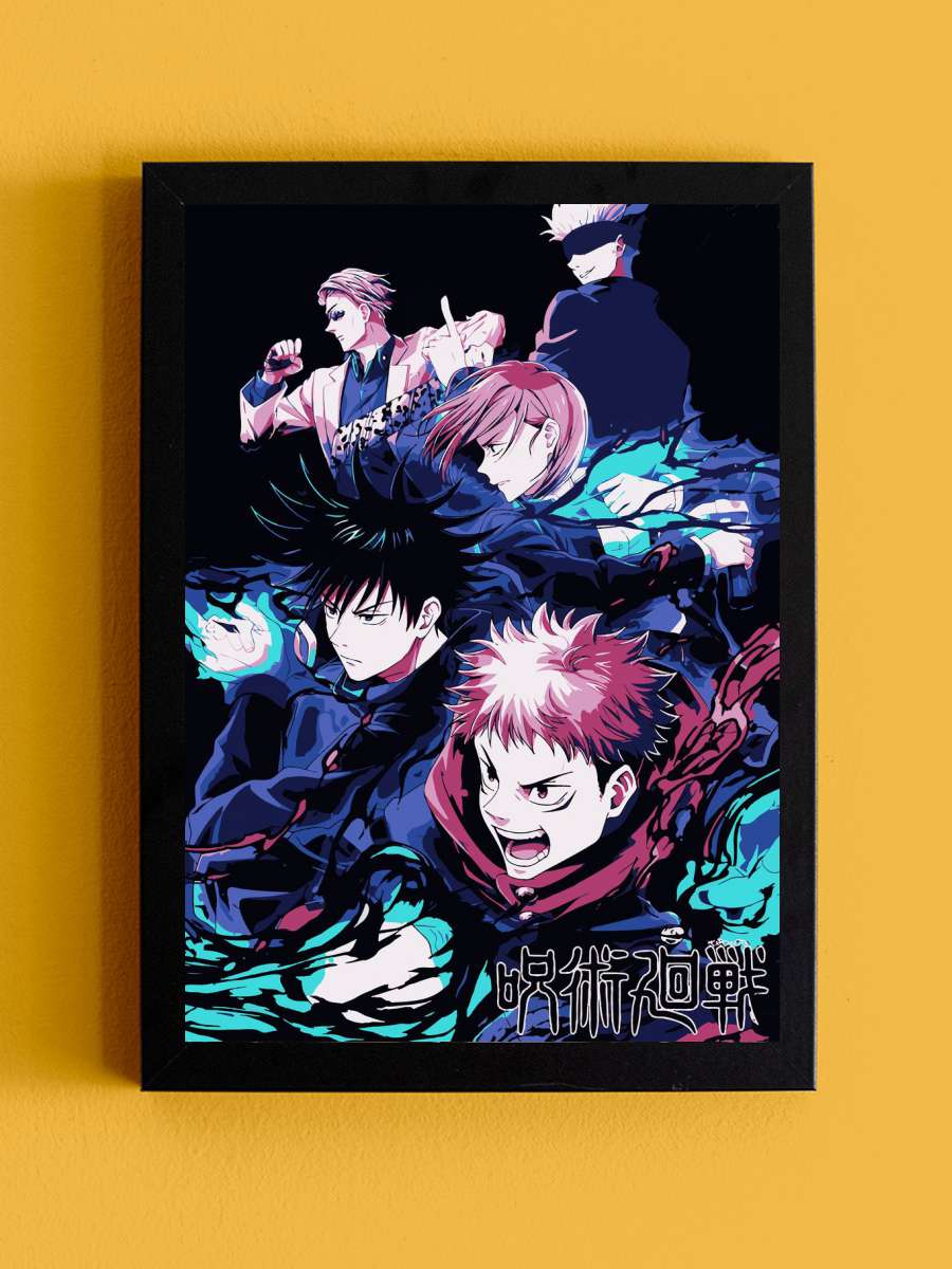 Jujutsu Kaisen Anime Tablo Siyah Çerçeveli Yüksek Kalite Anime Duvar Poster Tablo - En İyi Fiyatlarla