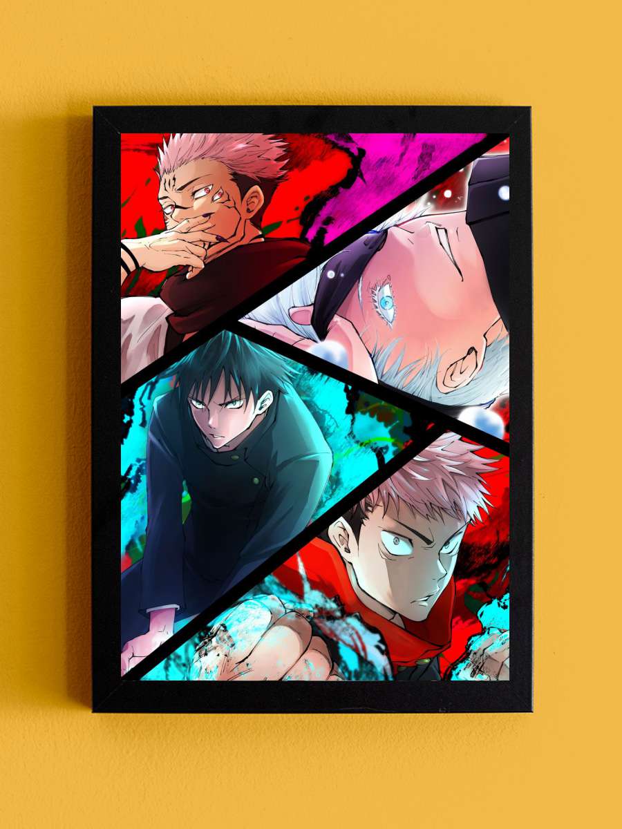 jujutsu kaisen Anime Tablo Siyah Çerçeveli Yüksek Kalite Anime Duvar Poster Tablo - En İyi Fiyatlarla