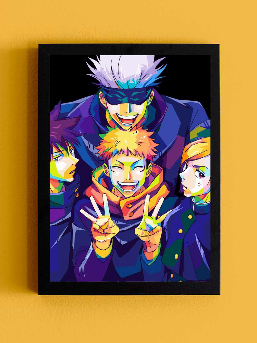 Jujutsu Kaisen Anime Tablo Siyah Çerçeveli Yüksek Kalite Anime Duvar Poster Tablo - En İyi Fiyatlarla