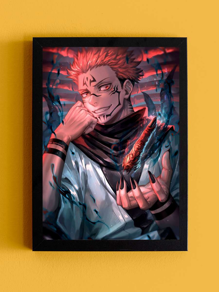 Jujutsu Kaisen Anime Tablo Siyah Çerçeveli Yüksek Kalite Anime Duvar Poster Tablo - En İyi Fiyatlarla