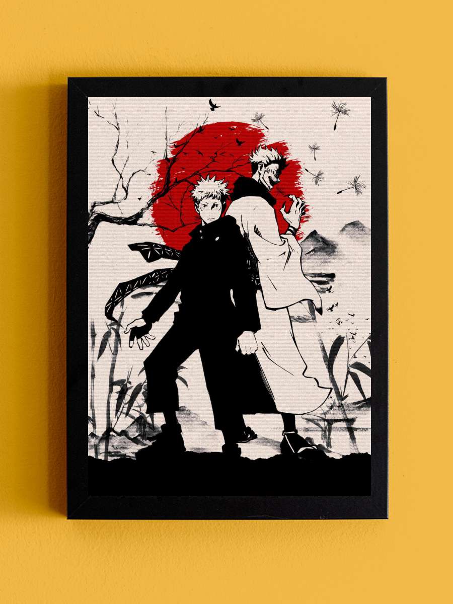 Jujutsu Kaisen Anime Tablo Siyah Çerçeveli Yüksek Kalite Anime Duvar Poster Tablo - En İyi Fiyatlarla