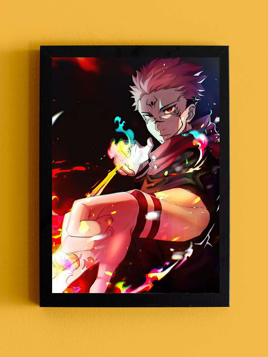 Jujutsu Kaisen Anime Tablo Siyah Çerçeveli Yüksek Kalite Anime Duvar Poster Tablo - En İyi Fiyatlarla