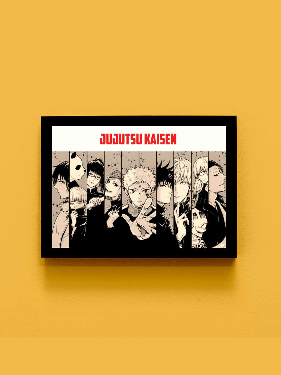 jujutsu kaisen Anime Tablo Siyah Çerçeveli Yüksek Kalite Anime Duvar Poster Tablo - En İyi Fiyatlarla