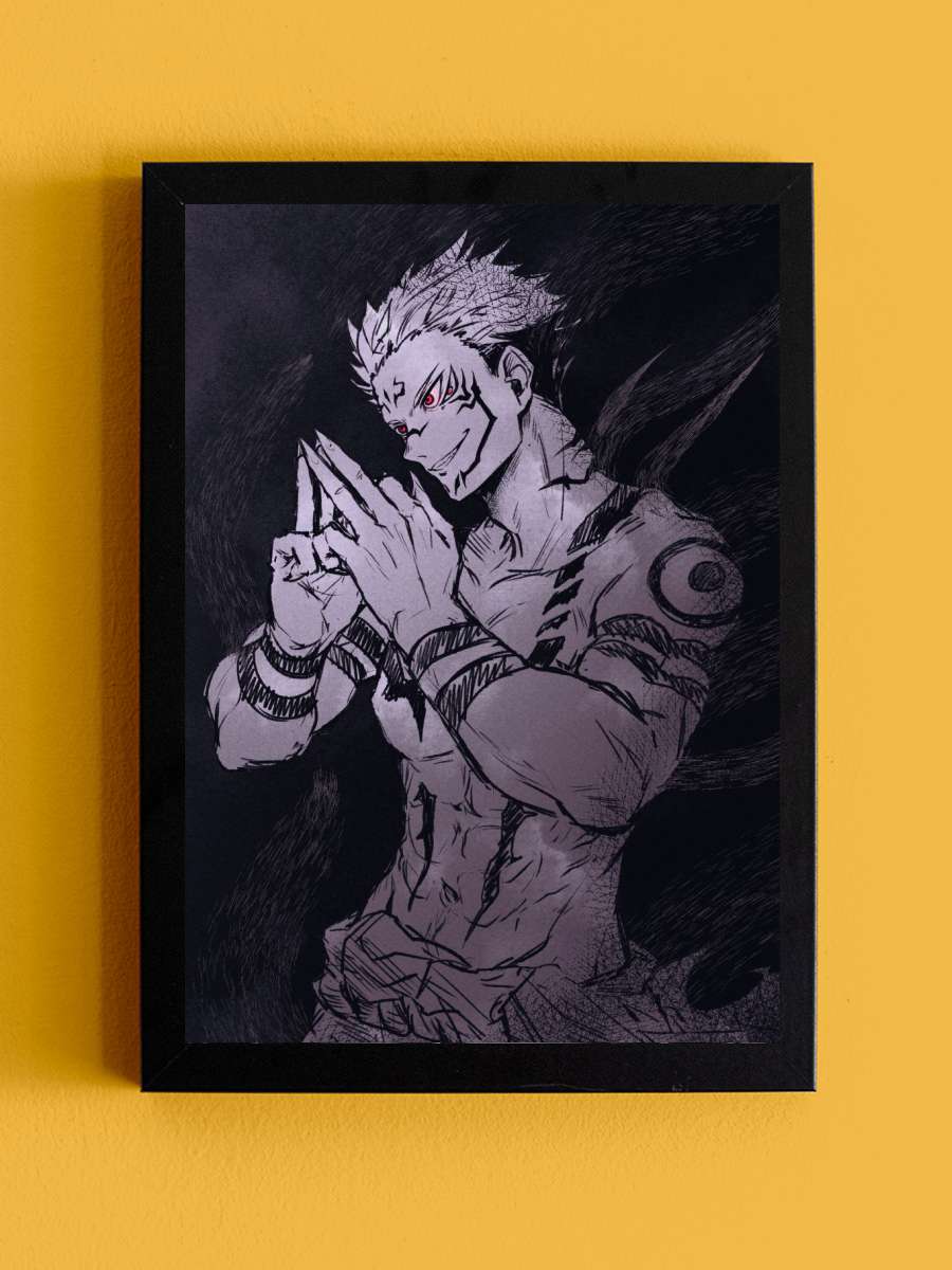 Jujutsu Kaisen Sukuna Anime Tablo Siyah Çerçeveli Yüksek Kalite Anime Duvar Poster Tablo - En İyi Fiyatlarla