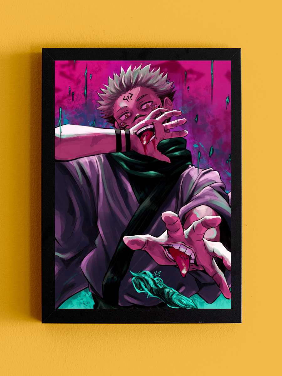 Jujutsu Kaisen Sukuna Anime Tablo Siyah Çerçeveli Yüksek Kalite Anime Duvar Poster Tablo - En İyi Fiyatlarla