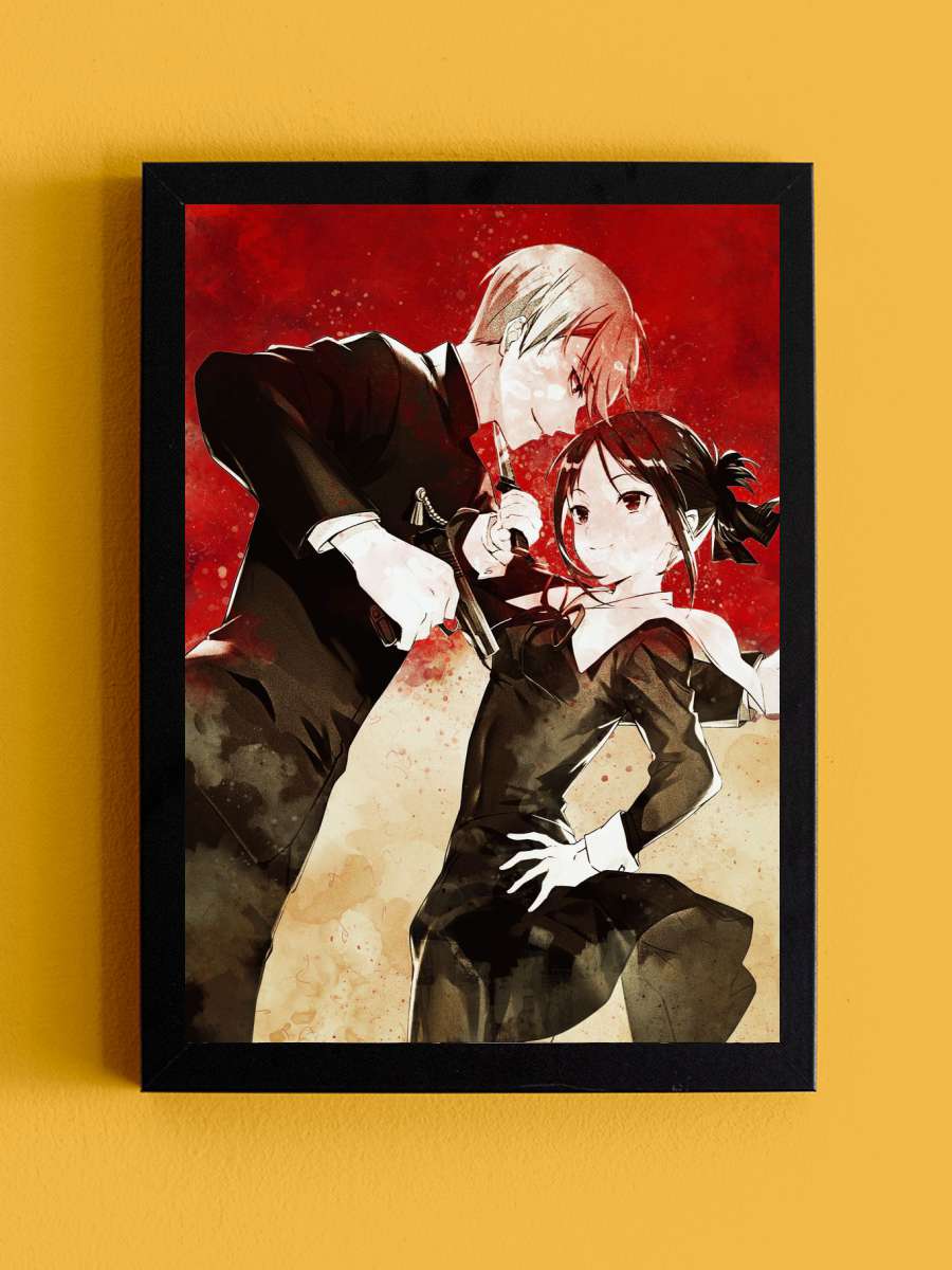 Kaguya sama Love is War Anime Tablo Siyah Çerçeveli Yüksek Kalite Anime Duvar Poster Tablo - En İyi Fiyatlarla