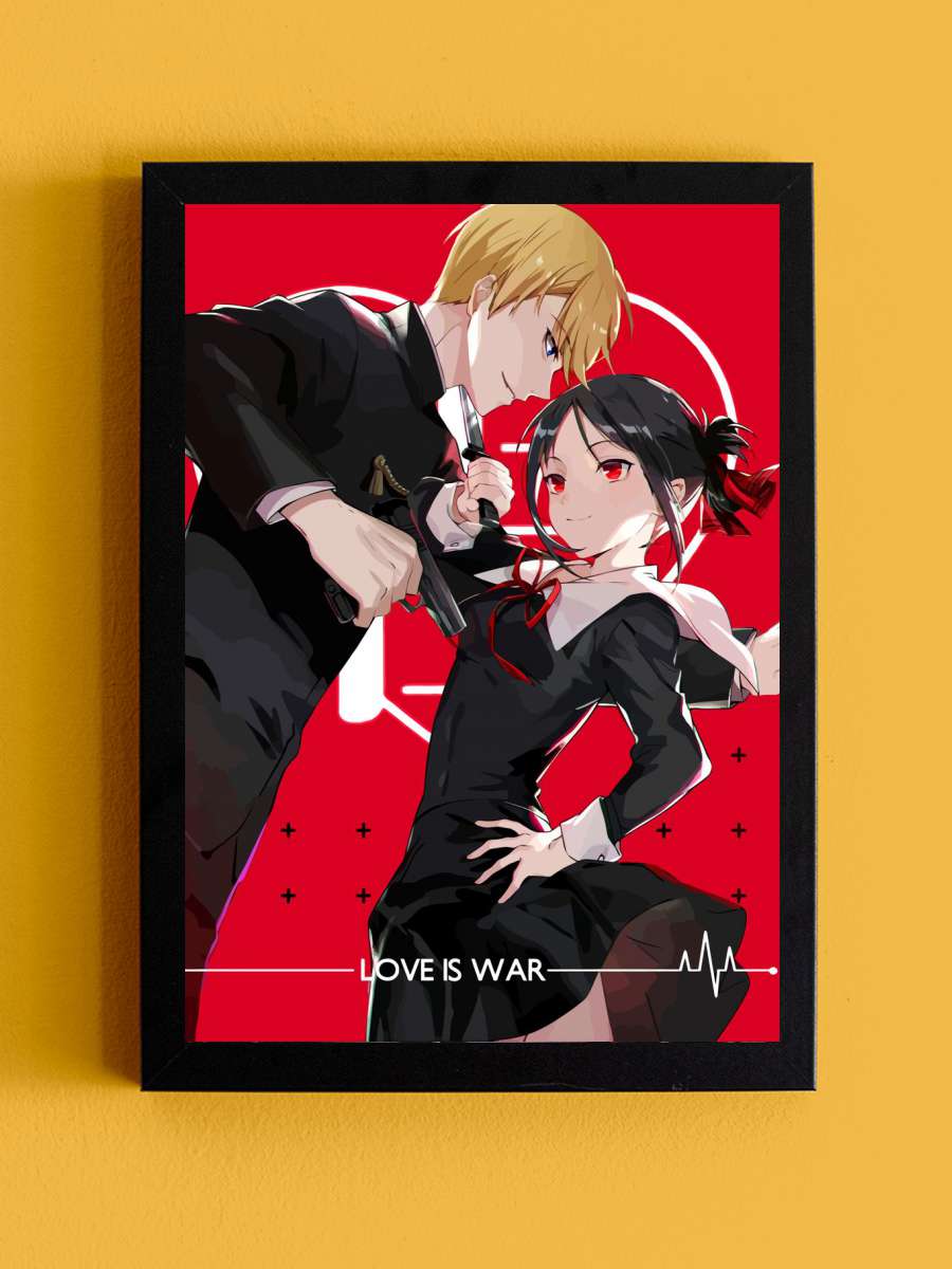 Kaguya sama Anime Tablo Siyah Çerçeveli Yüksek Kalite Anime Duvar Poster Tablo - En İyi Fiyatlarla