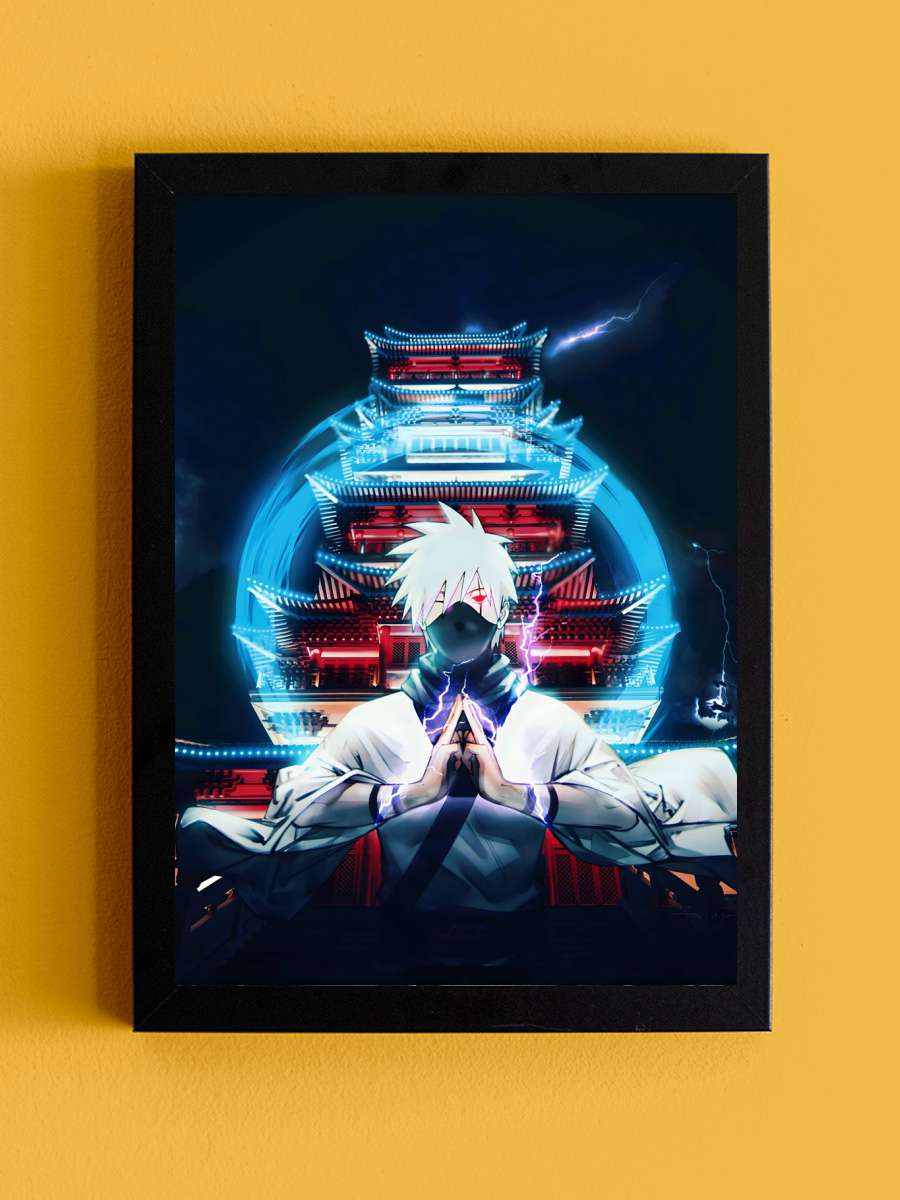 kakashi hatake naruto Anime Tablo Siyah Çerçeveli Yüksek Kalite Anime Duvar Poster Tablo - En İyi Fiyatlarla