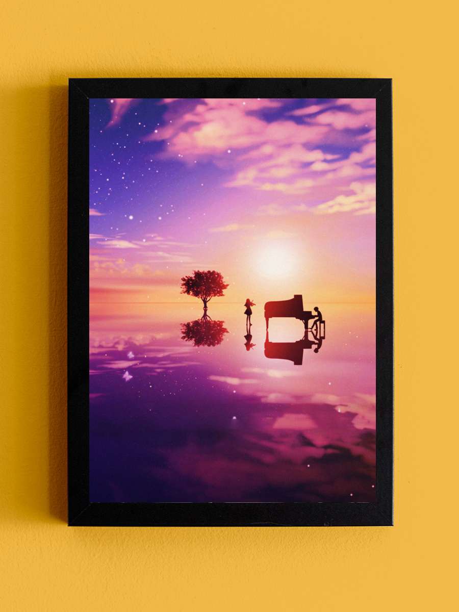 Kaori Miyazono Anime Tablo Siyah Çerçeveli Yüksek Kalite Anime Duvar Poster Tablo - En İyi Fiyatlarla