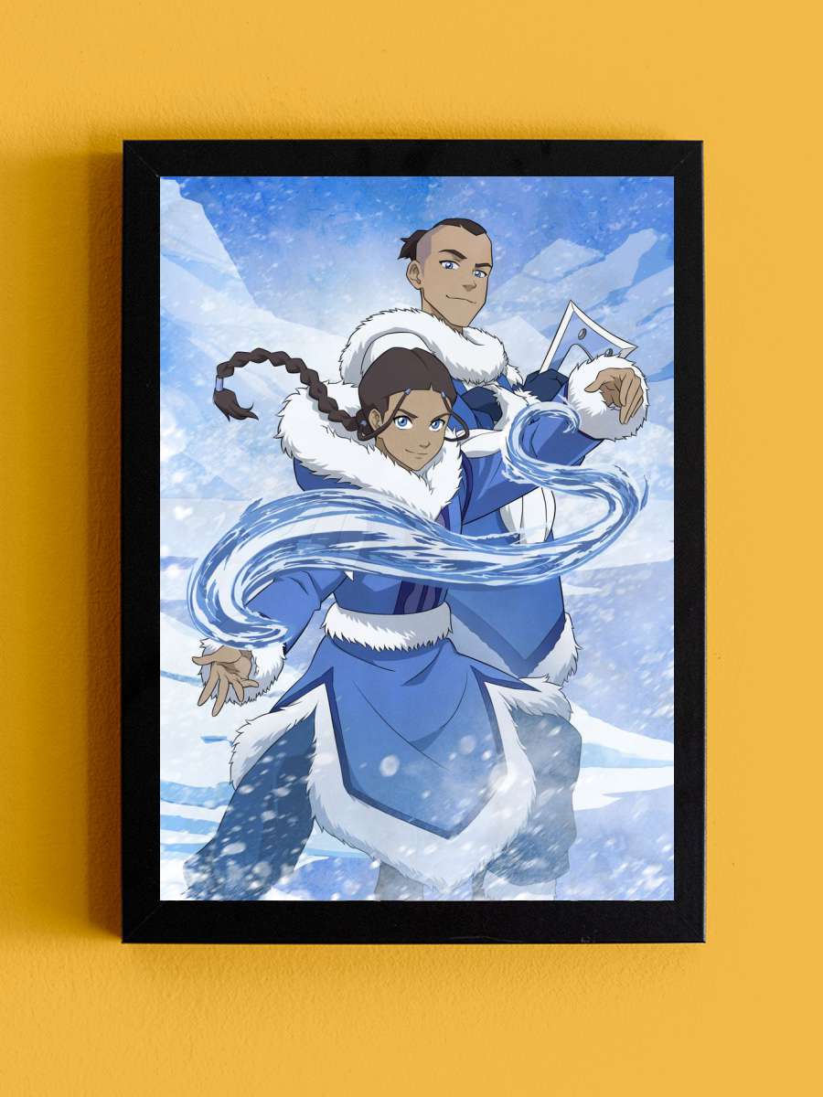 Katara & Sokka Anime Tablo Siyah Çerçeveli Yüksek Kalite Anime Duvar Poster Tablo - En İyi Fiyatlarla