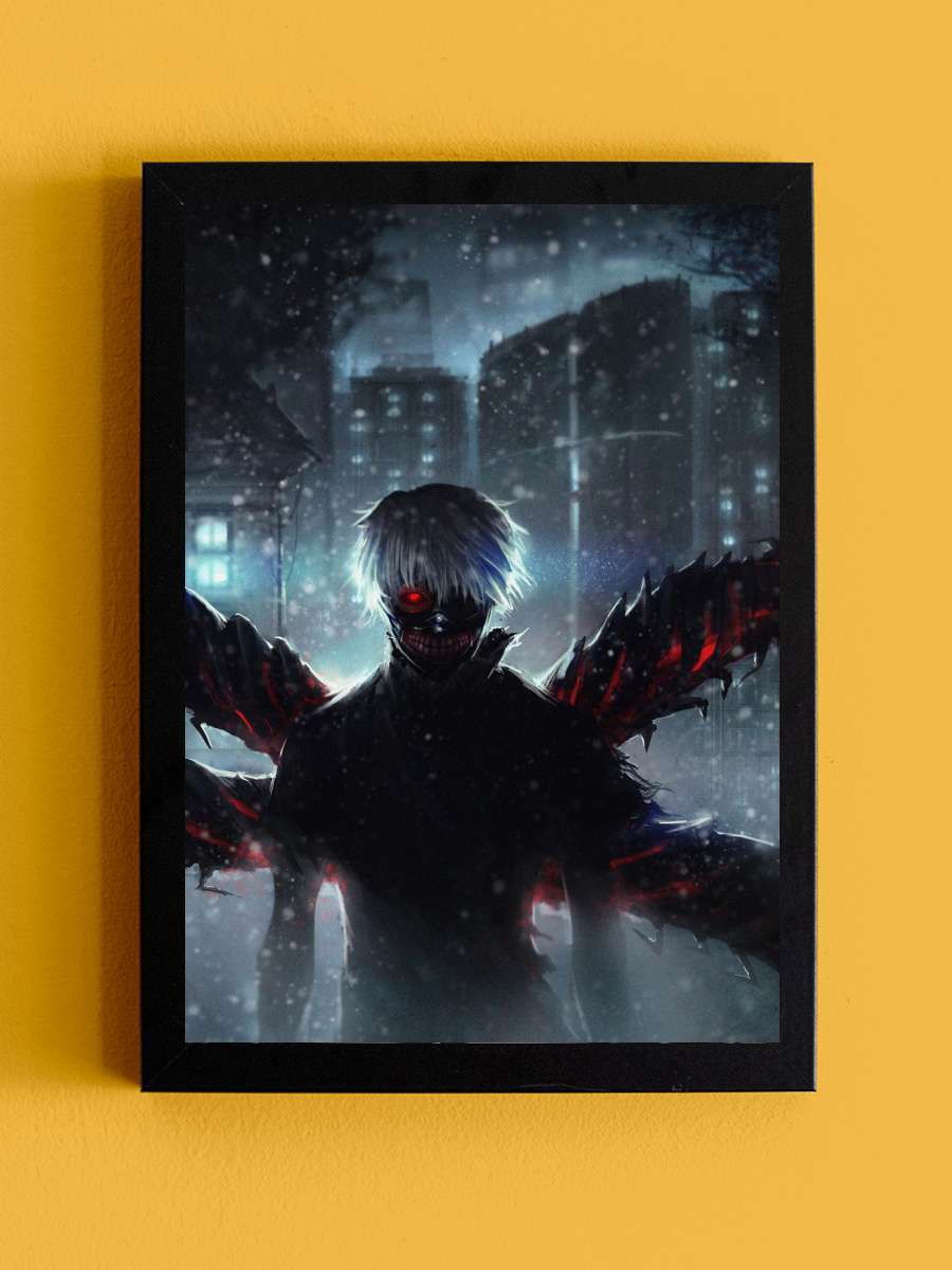 Ken Kaneki Anime Tablo Siyah Çerçeveli Yüksek Kalite Anime Duvar Poster Tablo - En İyi Fiyatlarla