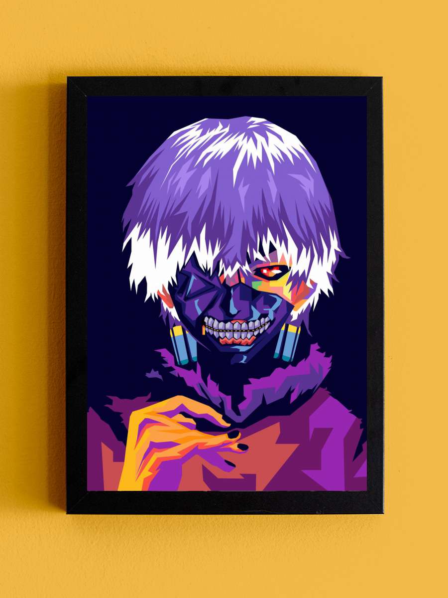 Ken Kaneki tokyo ghoul Anime Tablo Siyah Çerçeveli Yüksek Kalite Anime Duvar Poster Tablo - En İyi Fiyatlarla