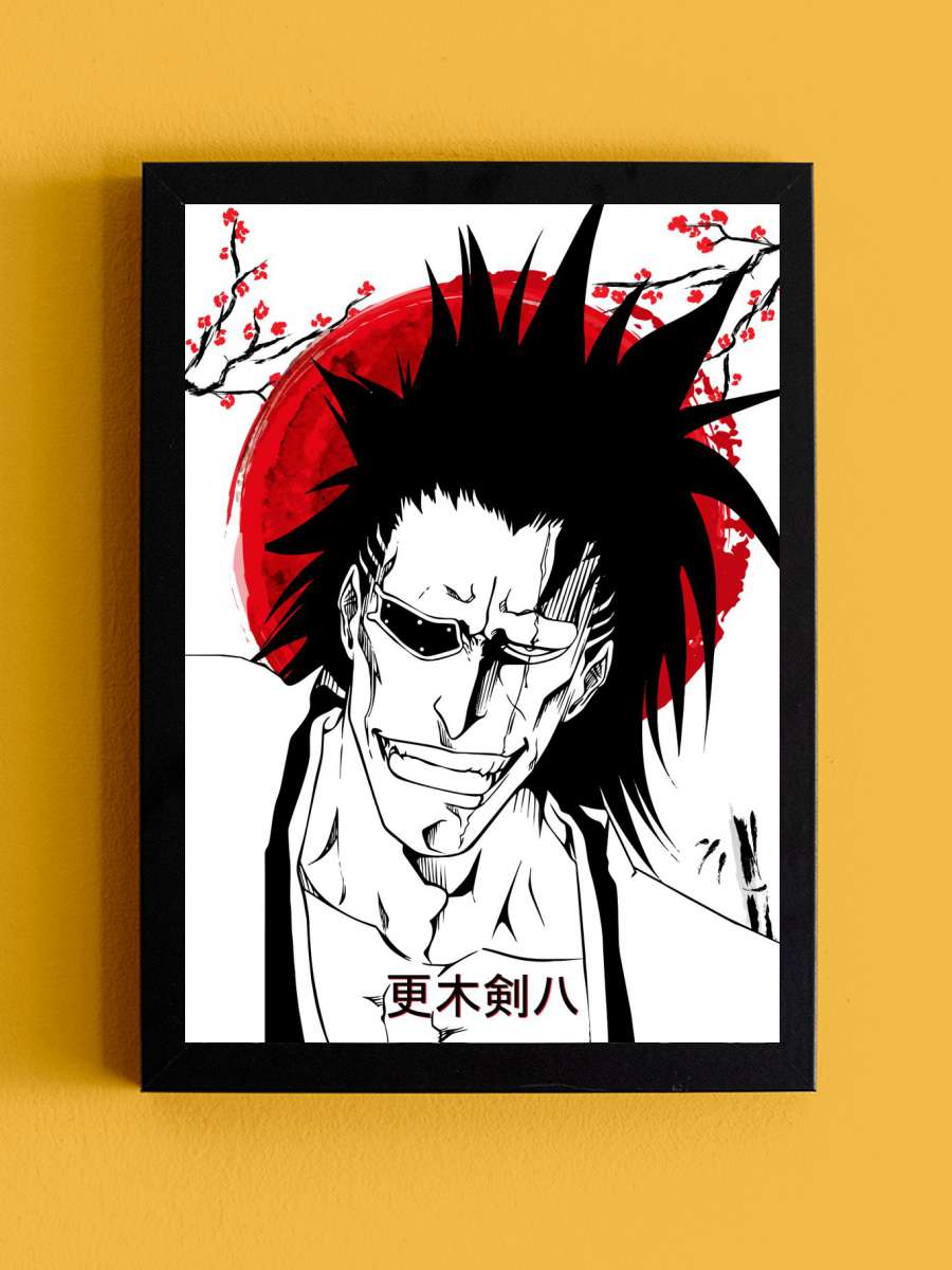 kenpachi zaraki Anime Tablo Siyah Çerçeveli Yüksek Kalite Anime Duvar Poster Tablo - En İyi Fiyatlarla