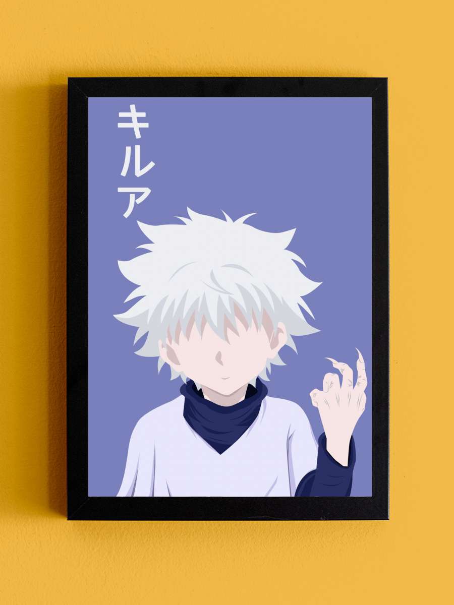 Killua Zoldyck Anime Tablo Siyah Çerçeveli Yüksek Kalite Anime Duvar Poster Tablo - En İyi Fiyatlarla