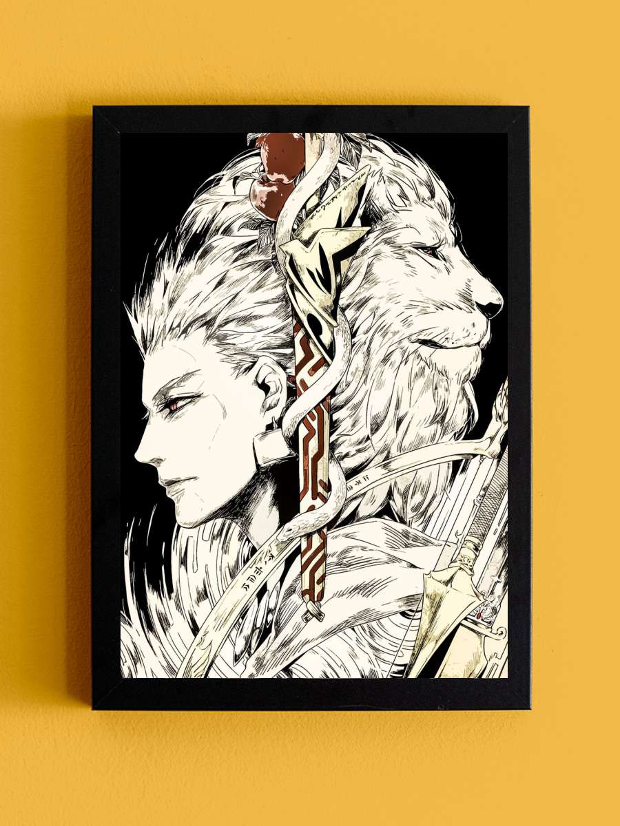 King of Heroes Anime Tablo Siyah Çerçeveli Yüksek Kalite Anime Duvar Poster Tablo - En İyi Fiyatlarla