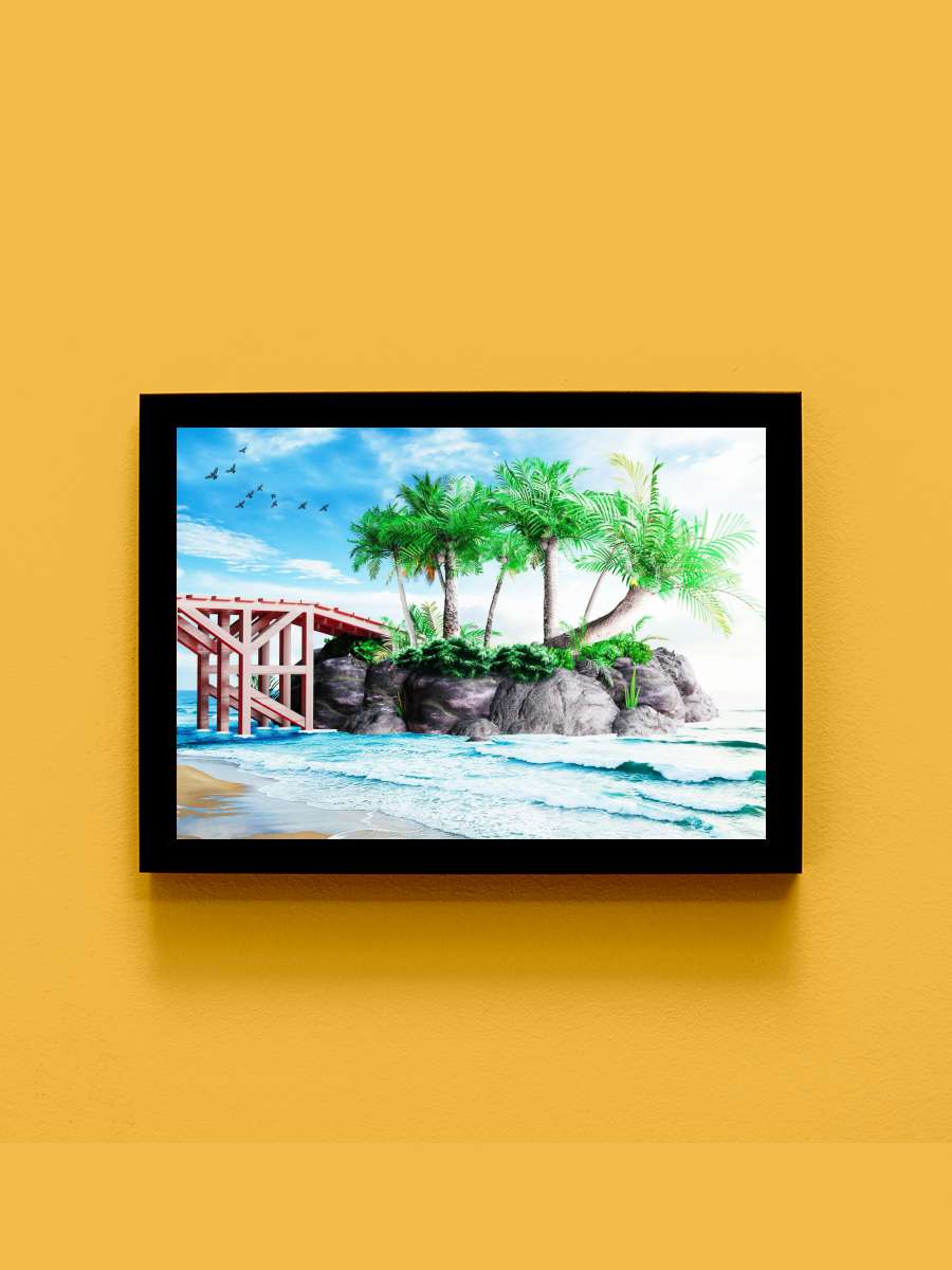 Kingdom Hearts Islands Anime Tablo Siyah Çerçeveli Yüksek Kalite Anime Duvar Poster Tablo - En İyi Fiyatlarla