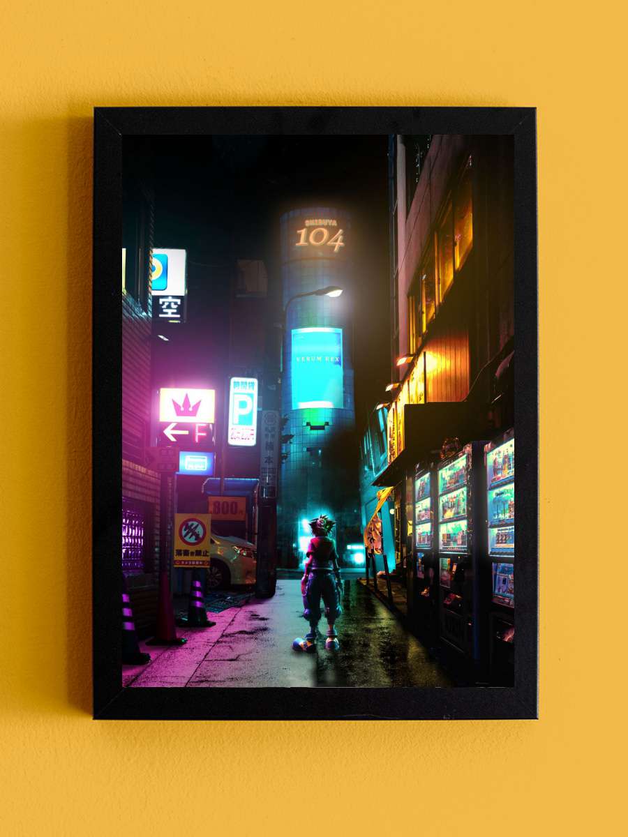 Kingdom Hearts Shibuya Anime Tablo Siyah Çerçeveli Yüksek Kalite Anime Duvar Poster Tablo - En İyi Fiyatlarla