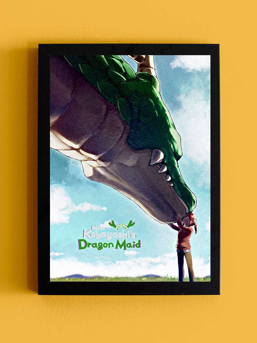Kobayashis Dragon Maid Anime Tablo Siyah Çerçeveli Yüksek Kalite Anime Duvar Poster Tablo - En İyi Fiyatlarla