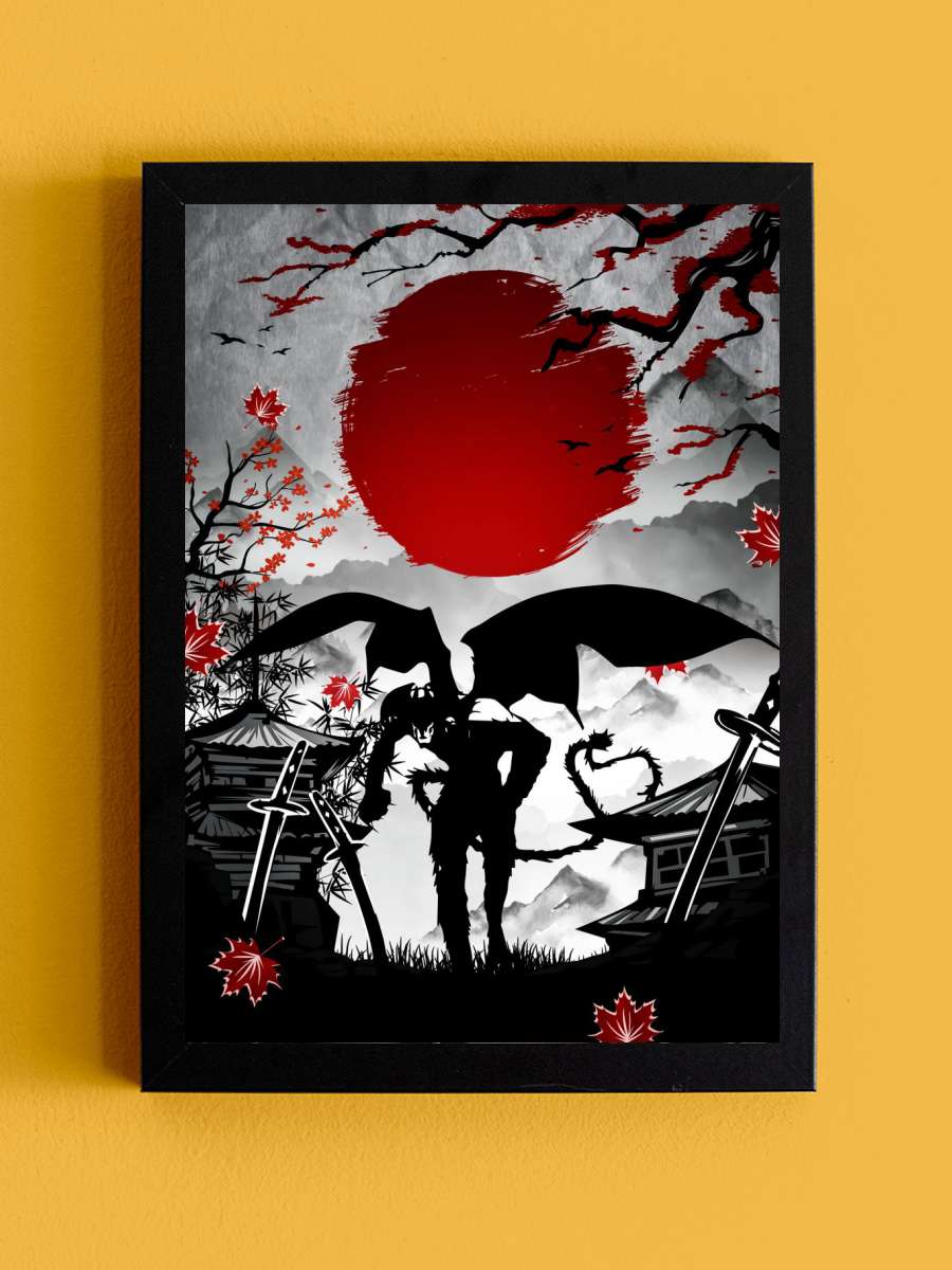 Kukun Devilman Anime Anime Tablo Siyah Çerçeveli Yüksek Kalite Anime Duvar Poster Tablo - En İyi Fiyatlarla