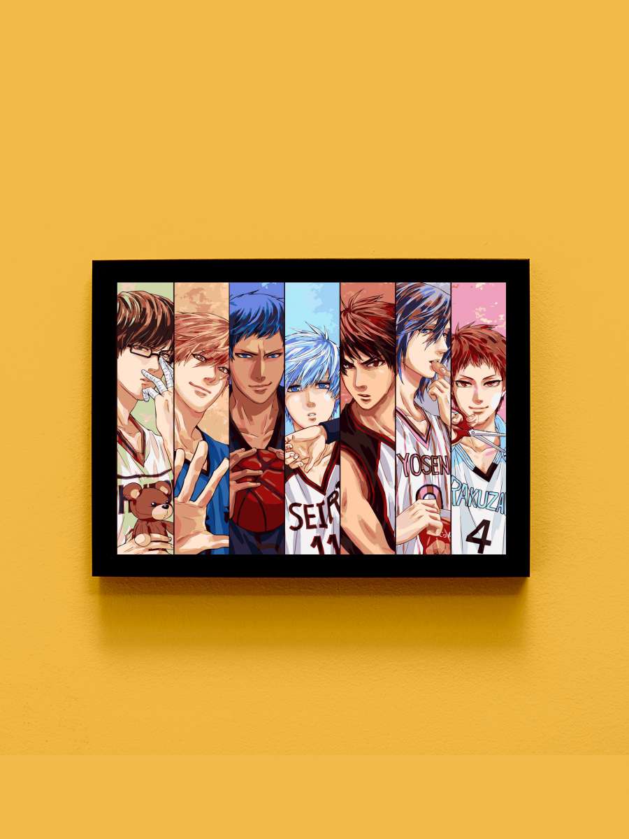 Kuroko no Basuke team Anime Tablo Siyah Çerçeveli Yüksek Kalite Anime Duvar Poster Tablo - En İyi Fiyatlarla