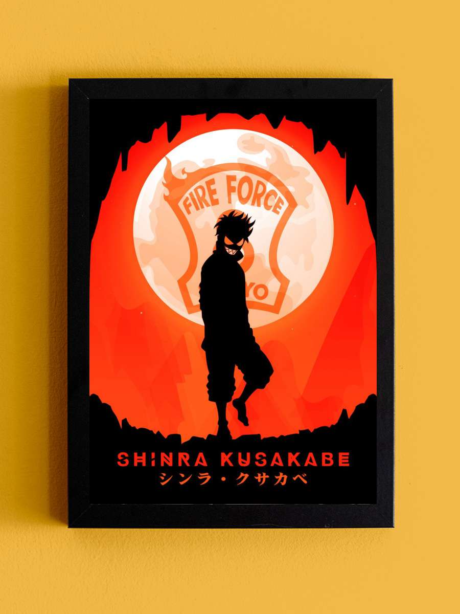 KUSAKABE SHINRA Anime Tablo Siyah Çerçeveli Yüksek Kalite Anime Duvar Poster Tablo - En İyi Fiyatlarla