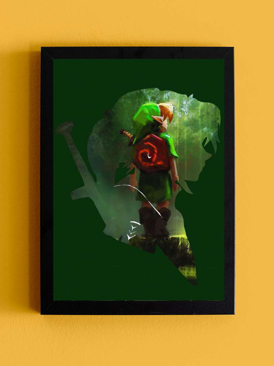 Legend of Zelda Anime Tablo Siyah Çerçeveli Yüksek Kalite Anime Duvar Poster Tablo - En İyi Fiyatlarla