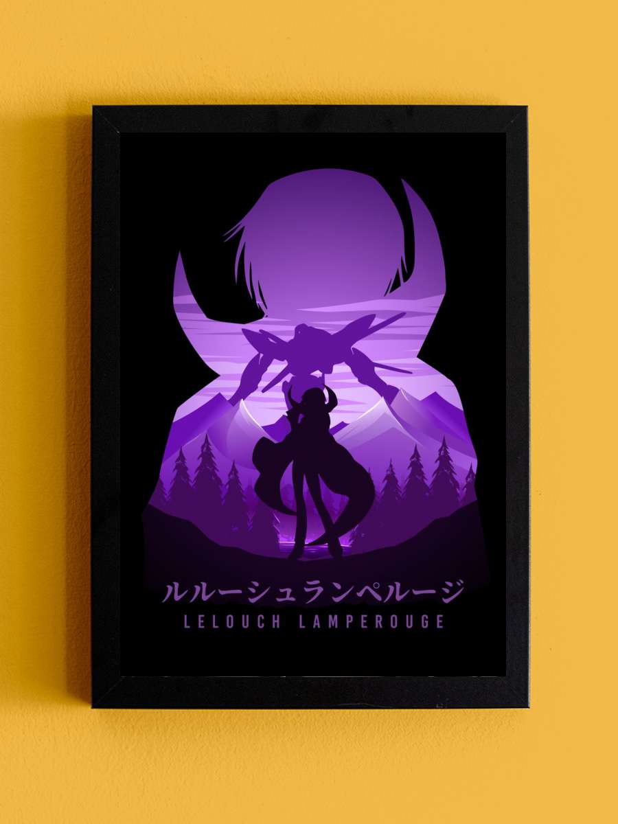 Lelouch Code Geass Anime Tablo Siyah Çerçeveli Yüksek Kalite Anime Duvar Poster Tablo - En İyi Fiyatlarla