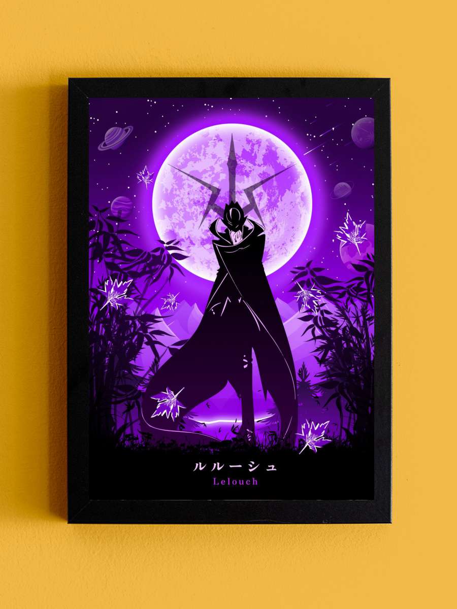 Lelouch Code Geass Anime Tablo Siyah Çerçeveli Yüksek Kalite Anime Duvar Poster Tablo - En İyi Fiyatlarla