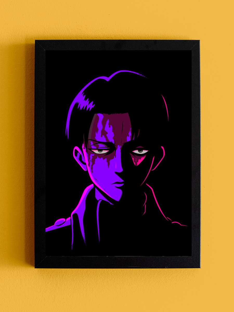 Levi Ackerman Anime Tablo Siyah Çerçeveli Yüksek Kalite Anime Duvar Poster Tablo - En İyi Fiyatlarla