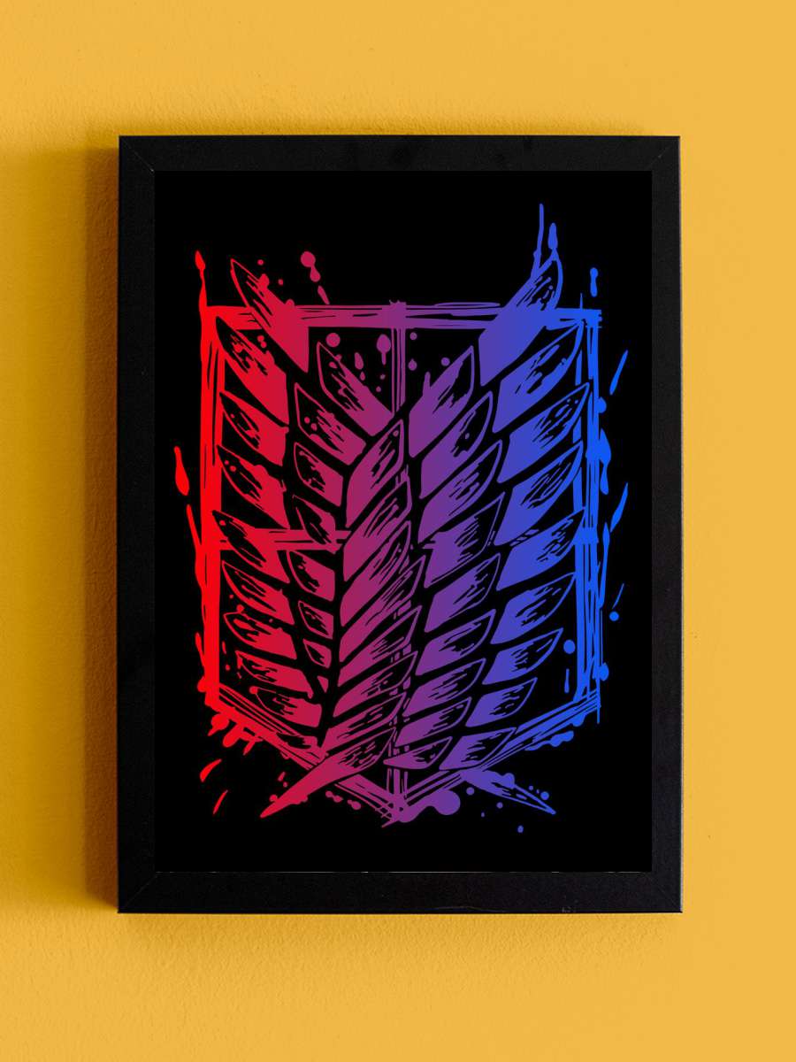 Levi Attack on Titan Anime Anime Tablo Siyah Çerçeveli Yüksek Kalite Anime Duvar Poster Tablo - En İyi Fiyatlarla