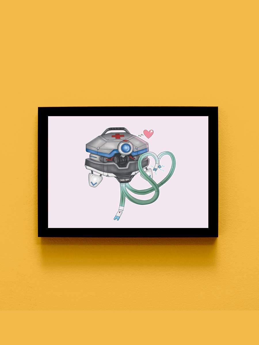 Lifeline Robot Anime Tablo Siyah Çerçeveli Yüksek Kalite Anime Duvar Poster Tablo - En İyi Fiyatlarla