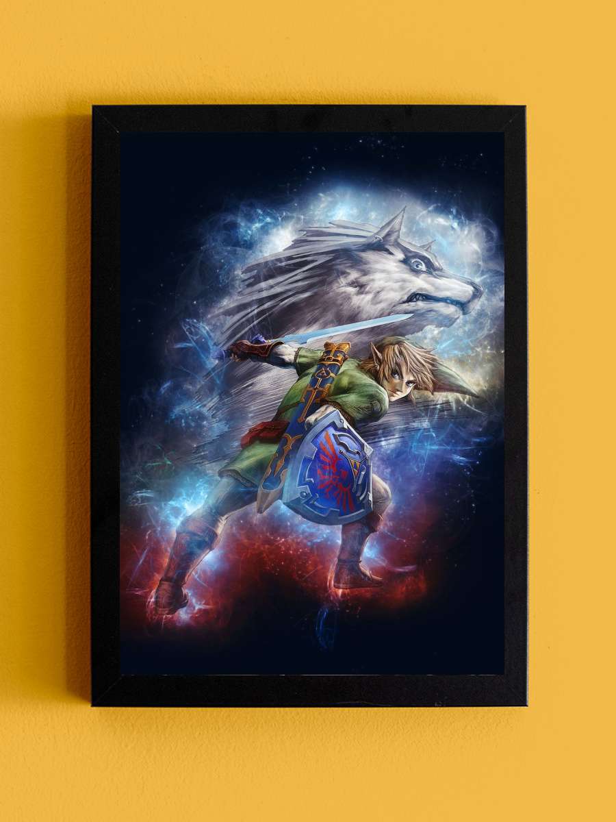 Link Wolf Cosmic Anime Tablo Siyah Çerçeveli Yüksek Kalite Anime Duvar Poster Tablo - En İyi Fiyatlarla