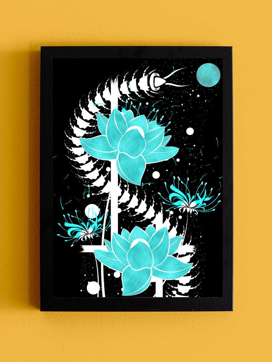 Lotus Centipede Anime Tablo Siyah Çerçeveli Yüksek Kalite Anime Duvar Poster Tablo - En İyi Fiyatlarla