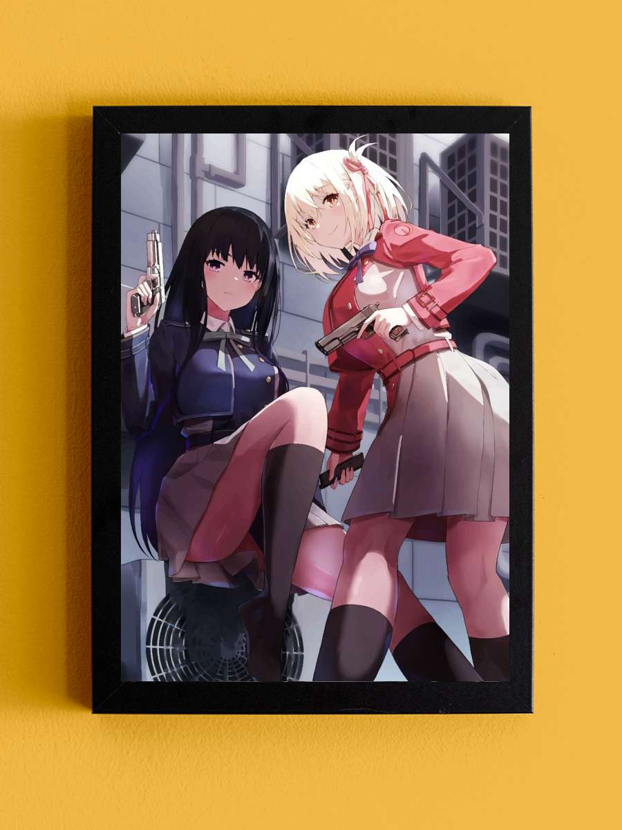 lycoris recoil Anime Tablo Siyah Çerçeveli Yüksek Kalite Anime Duvar Poster Tablo - En İyi Fiyatlarla