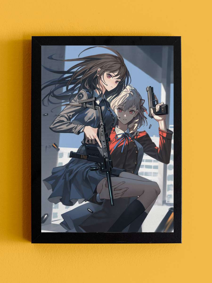 lycoris recoil Anime Tablo Siyah Çerçeveli Yüksek Kalite Anime Duvar Poster Tablo - En İyi Fiyatlarla