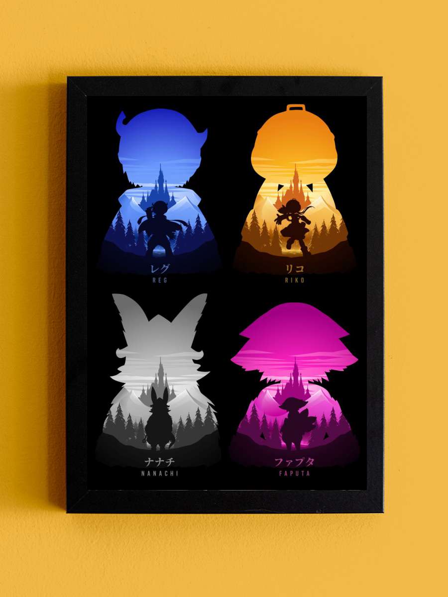 Made in Abyss Anime Anime Tablo Siyah Çerçeveli Yüksek Kalite Anime Duvar Poster Tablo - En İyi Fiyatlarla