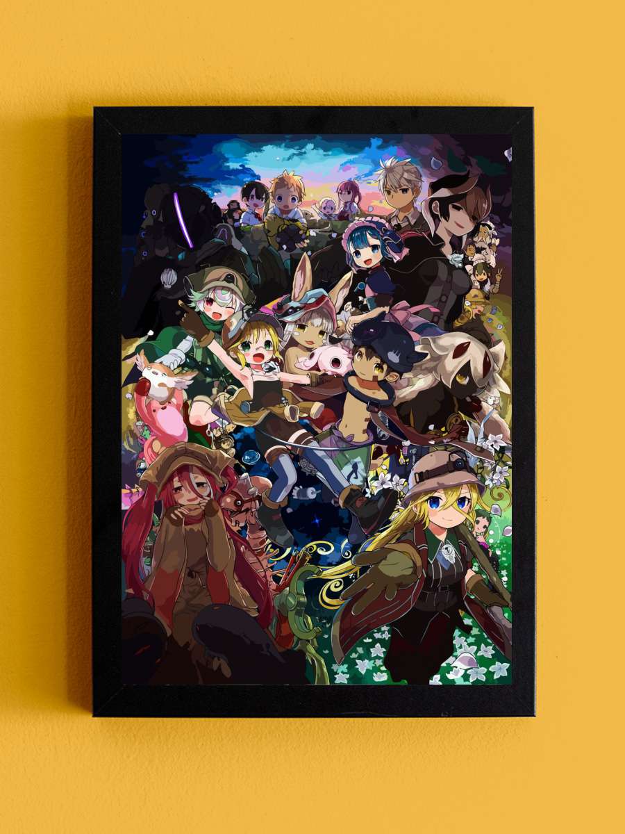 Made in abyss Anime Tablo Siyah Çerçeveli Yüksek Kalite Anime Duvar Poster Tablo - En İyi Fiyatlarla