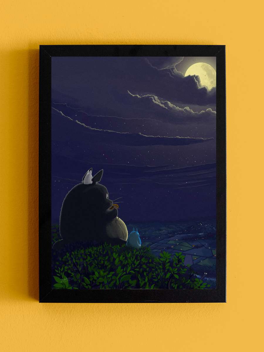 Magical night full moon Anime Tablo Siyah Çerçeveli Yüksek Kalite Anime Duvar Poster Tablo - En İyi Fiyatlarla