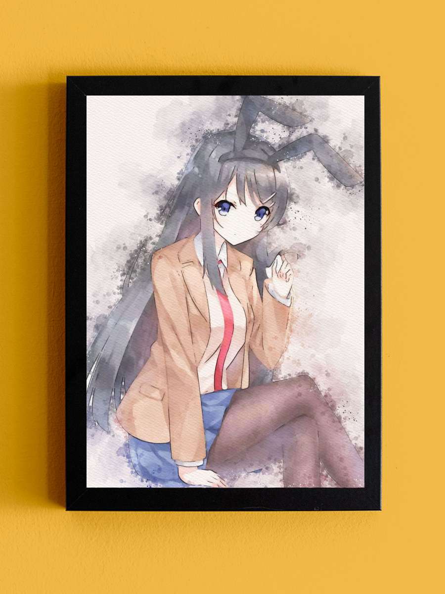 Mai Sakurajima Anime Manga Anime Tablo Siyah Çerçeveli Yüksek Kalite Anime Duvar Poster Tablo - En İyi Fiyatlarla