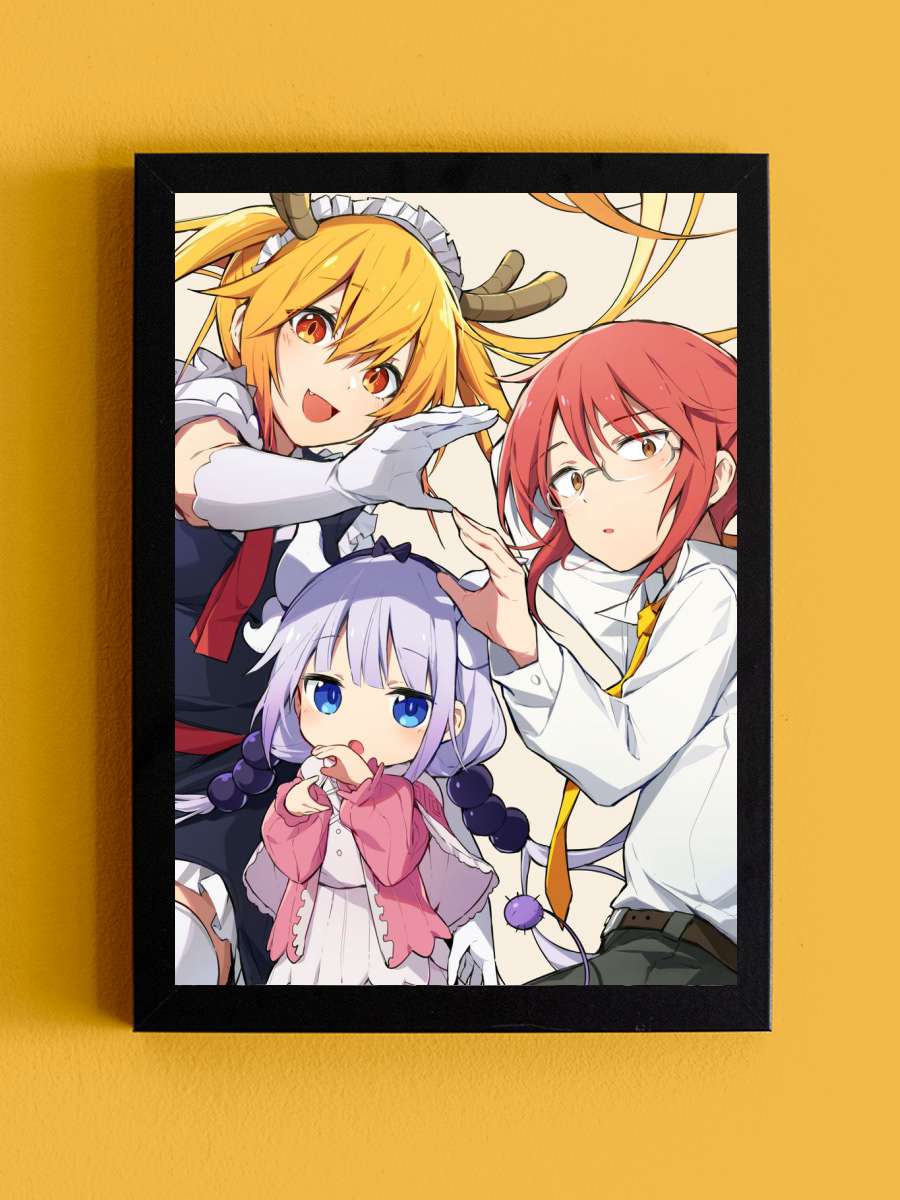 Maidragon Anime Tablo Siyah Çerçeveli Yüksek Kalite Anime Duvar Poster Tablo - En İyi Fiyatlarla