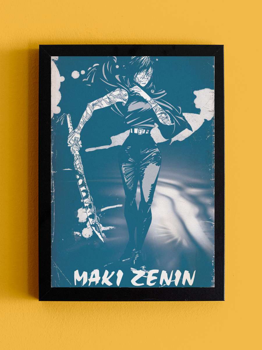 Maki Zenin Anime Tablo Siyah Çerçeveli Yüksek Kalite Anime Duvar Poster Tablo - En İyi Fiyatlarla